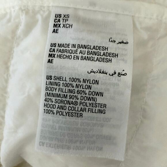 Charter Club White Down Puffer Coat Packable Hooded Jacket Pockets Womens Sz XS - Picture 7 of 8